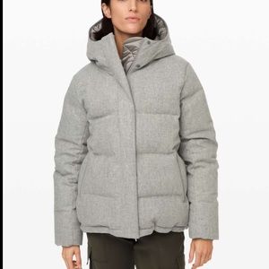 Lululemon Wunder Puff Wool Gray Jacket